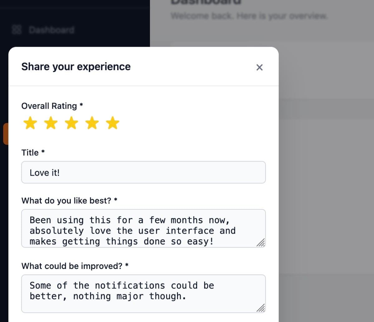 Beautiful testimonial collection widget
